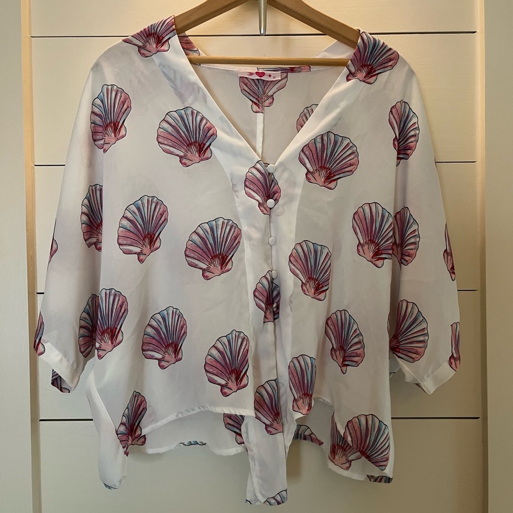 Buddy Love Purple/Blue Shell Blouse 💜